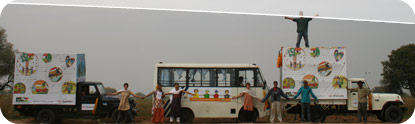 Friends Without Borders Team by Mahindra trucks